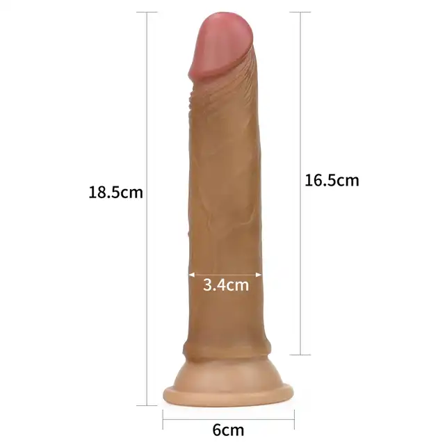 LoveToy - Nature Cock 7 cali. Dildo realistyczne z przyssawką, o podwójnej gęstości, realistyczne doznania i wszechstronność