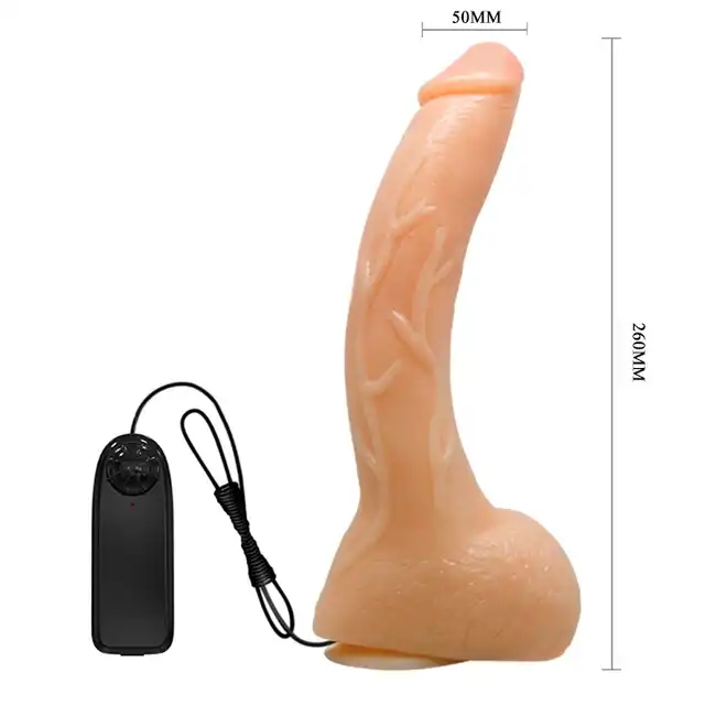 Baile - Beautiful Jack 10,6'. Realistyczny, masywny wibrator z przyssawką i funkcją wibracji dla niekończącej się przyjemności