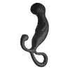 DreamToys - Prostate Stimulator Black. Gładki silikonowy stymulator prostaty z giętką końcówką do stymulacji krocza