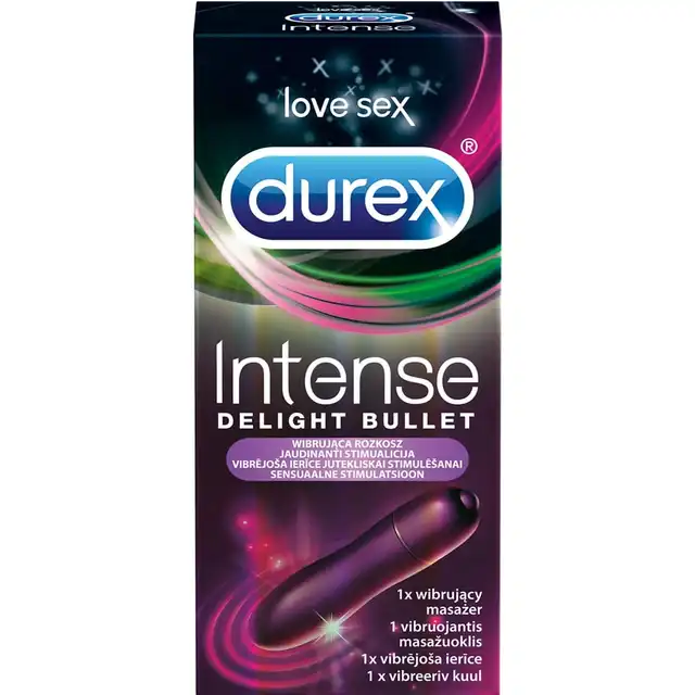 Durex - Intense Delight. Mały, prosty wibrator do stymulacji łechtaczki i innych stref erogennych, idealny do torebki