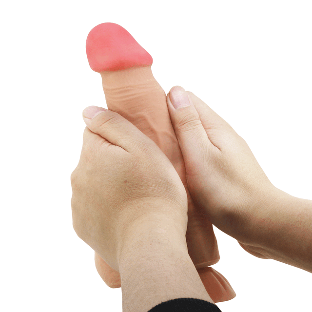 Pretty Love - Sliding Skin 8,5". Realistyczne dildo z ruchomą skórą i mocną przyssawką, innowacyjny materiał