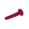 Get Real - Ribbed Dong 6'. Dildo z wypustkami na trzonie i mocną podstawą z przyssawką, wykonany z bezpiecznego silikonu premium