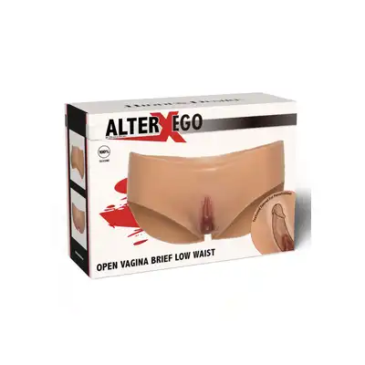 Hidden Desire - Alter Ego Open Vagina Brief Low Waist. Silikonowe majtki z niskim stanem, z otwartą i realistyczną pochwą i tunelem penetracyjnym