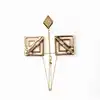 LOCKINK - Adjustable Nipple Clamps with Light Pendant Gold. Regulowane zaciski na sutki z zawieszką pięknie odbijającą światło