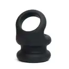 Sport Fucker – Liquid Silicone Switch Hitter. Wszechstronny pierścień na penisa i streczer na jądra z miękkiego silikonu w kolorze czarnym