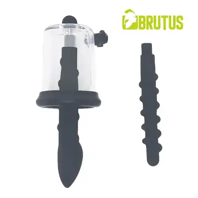 Brutus - Rosebud Cylinder Premium. Ręcznie wykonany cylinder do pompowania próżniowego z zaworem bezpieczeństwa i prętami umiejscawiającymi