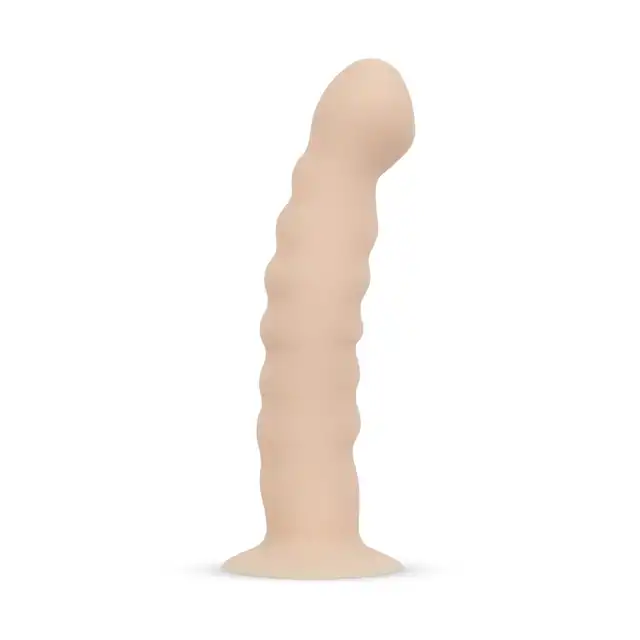 EasyToys - Thurster Strap Skin. Elastyczny strapon z prążkowanym dildo, regulowane paski dla idealnego dopasowania