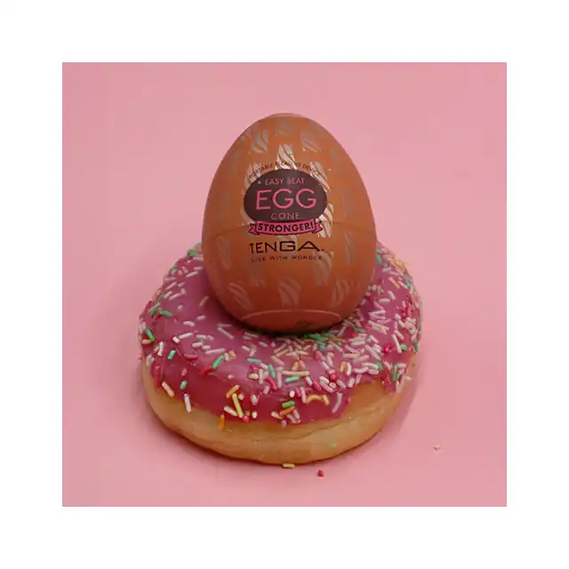 Tenga - Egg Cone. Kieszonkowy masturbator jajeczko z wyjątkowymi wypustkami, intensywna stymulacja