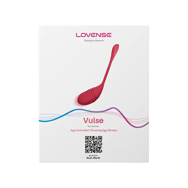 Lovense - Vulse Vibrating Egg Red. Innowacyjne jajeczko sterowane aplikacją, szybkie pchnięcia i intensywne wibrcje