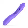 Good Vibes Only - Flax Vibrating Dildo with G-Spot Stimulator. Realistyczny wibrator z funkcją ruchu, stymulacja punktu G
