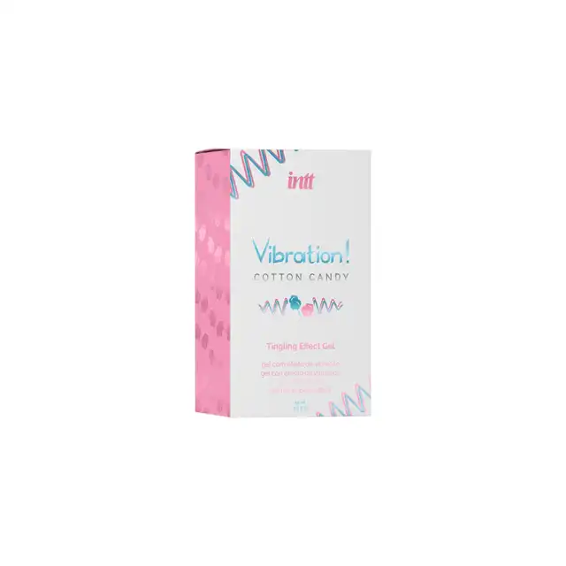 Intt - Vibration! Cotton Candy Tingling Effect Gel. Stymulujący żel do miejsc intymnych o aromacie waty cukrowej, wibrator w płynie