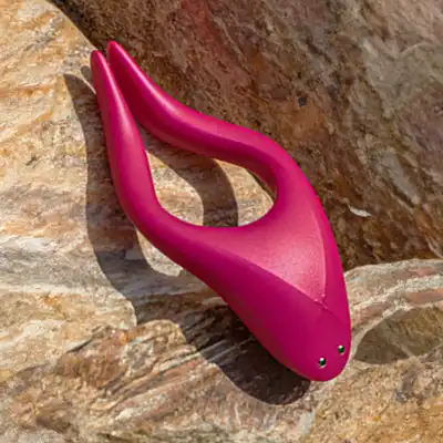 Durex Play - Ride &amp; Tease. Wielofunkcyjny stymulator stref erogennych z 2 wibrującymi końcówkami, zabawka dla niej i dla niego