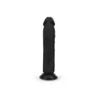 EasyToys - Dildo Without Balls 17.5 cm Black. Realistyczne czarne dildo o prostym trzonie i wyraźną żołędzią