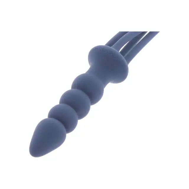 Taboom - Silicone Whip and Plug Blue. Innowacyjny duet, łączący elastyczny pejcz z korkiem analnym, oferujący wszechstronność i intensywne doznania