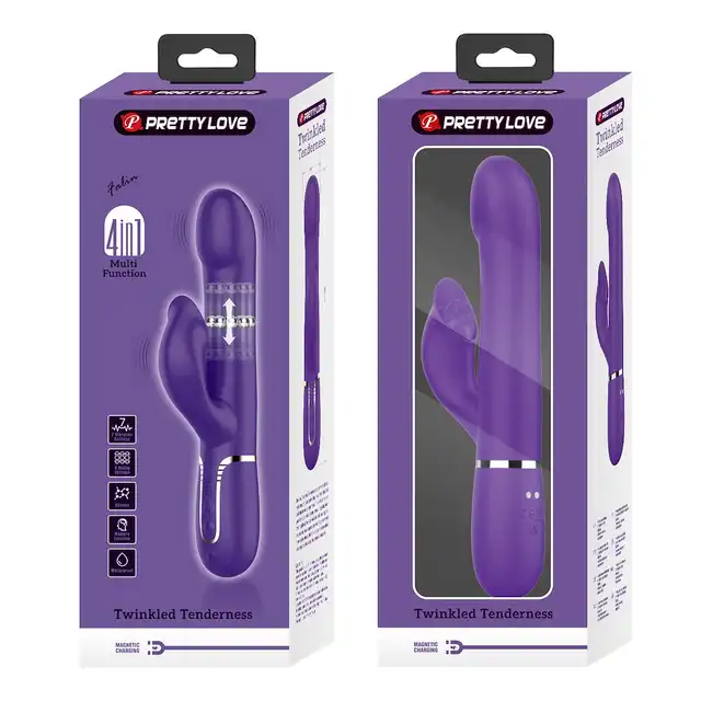 Pretty Love - Falin Purple. Wibrator łechtaczkowo pochwowy z ruchomymi kulkami, maksymalna przyjemność i intensywne orgazmy
