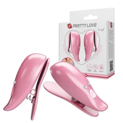 Pretty Love - Leaf. Wibrujące zaciski na sutki z 10 funkcjami wibracji, które zapewniają intensywną stymulację