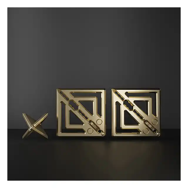 LOCKINK - Adjustable Nipple Clamps with Light Pendant Gold. Regulowane zaciski na sutki z zawieszką pięknie odbijającą światło