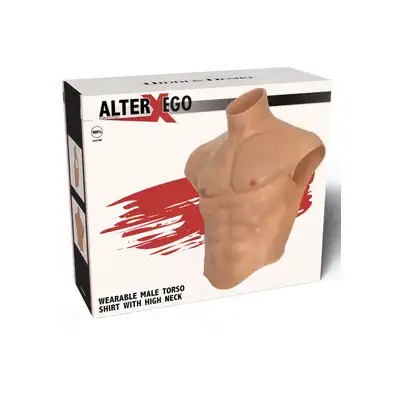 Hidden Desire - Alter Ego Silicone Male Torso Shirt. Silikonowa koszulka z męskim umięśnionym brzuchem, odkryj swoją męską tożsamość