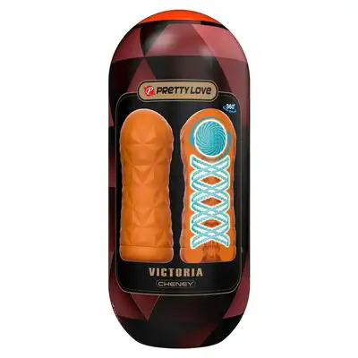 Pretty Love - Victoria. Masturbator z zakręconą konstrukcją i stymulującą kulką, oferujący dynamiczne doznania dzięki wyjątkowej teksturze wewnętrznej
