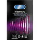 Durex - Intense 16szt. Duże opakowanie prezerwatyw prążkowanych z żelem Desirex dla szerokiej gamy doznań