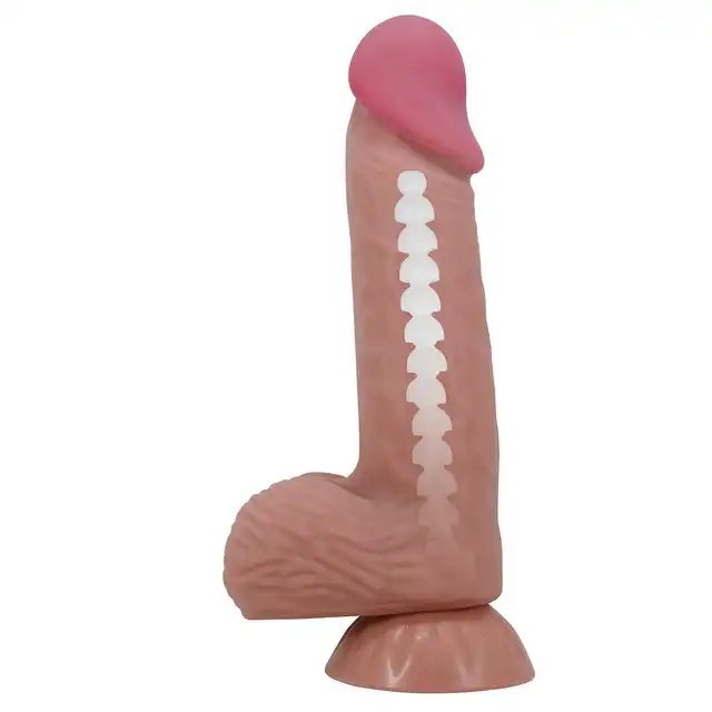 Pretty Love - Sliding Skin 8,1". Dildo z przyssawką i o realistycznym designie, innowacyjny materiał przypominający skórę