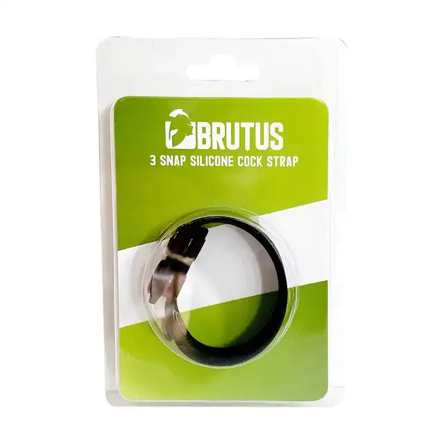 Brutus -3-Snap Silikonowy Pas do Penisa. Komfort i Dostosowanie w Trzech Rozmiarach