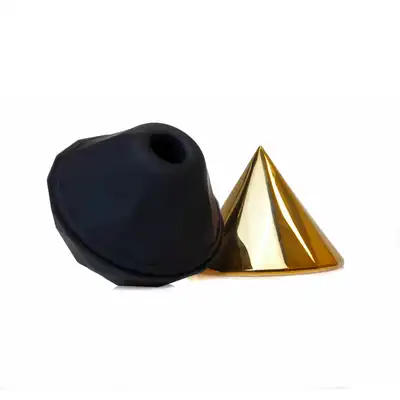 Boys Series - Diamond Air Massager Gold. Elegancki stymulator ciśnieniowy do łechtaczki w kształcie diamentu