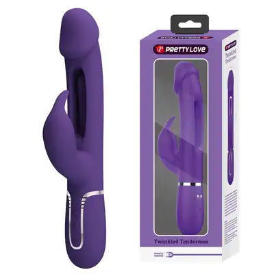 Pretty Love - Kampas Purple. Wibrator króliczek z dwoma silnikami i dodatkowymi funkcjami stymulacji, oferuje intensywne doznania