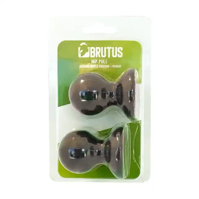 Brutus - Nipple Suckers. Gładki silikon i elegancki czarny kolor w rozmiarze M!