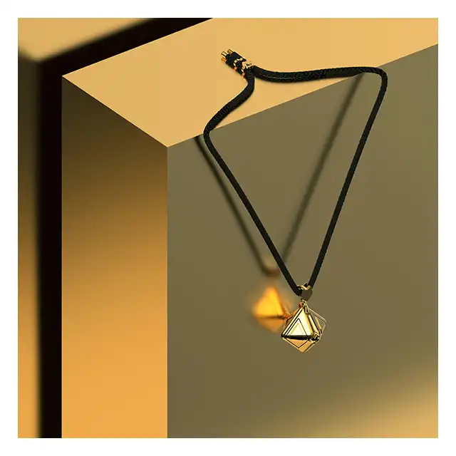 LOCKINK - Vibration Cube 2.0 Gold. Elegancki wibrator incognito w formie złotego łańcuszka, elegancka stymulacja