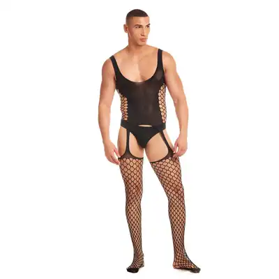 René Rofé - Galaxy D Two-Piece Set L/XL Black. Zmysłowy zestaw dla mężczyzn, który emanuje pewnością siebie i uwodzicielstwem
