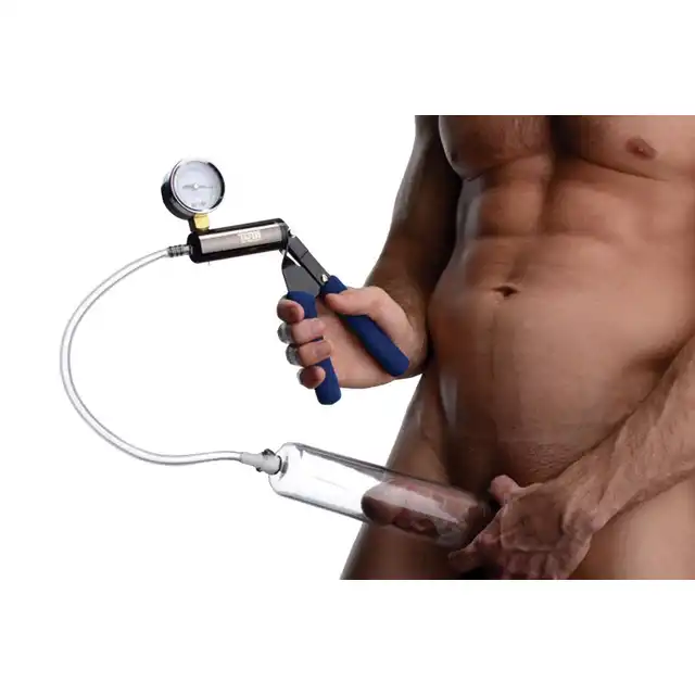 Tom of Finland - Heavy Duty Cock Pump. Solidna pompka do penisa z manometrem, osiągnij niezrównaną erekcję