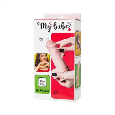 Toyfa - Dildo My babe by RealStick My Precious 17cm. Realistyczne dildo z ruchomą skórą i mocną przyssawką