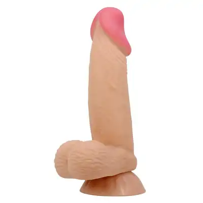 Pretty Love - Sliding Skin 7,6". Realistyczne dildo z ruchomą skórą, mocną przyssawką i żyłkowatym trzonem