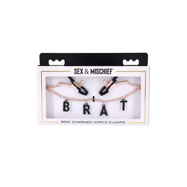 Sportsheets - S&amp;M Brat Charmed Nipple Clamps. Eleganckie zaciski na sutki dla lubiących podkreślać swoją niegrzeczną stronę