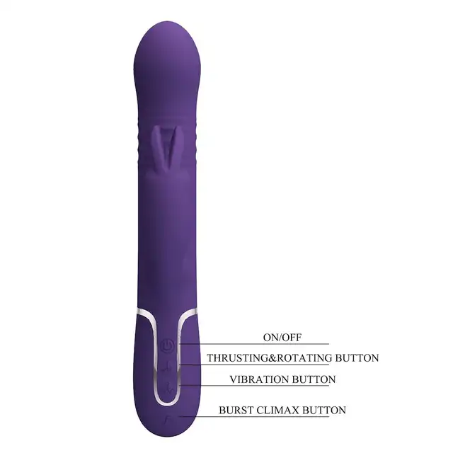 Pretty Love - Coale Purple. Wibrator z intensywnymi wibracjami, ruchomymi koralikami i funkcją Burst Climax zapewnia wyjątkowo intensywną przyjemność