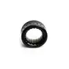 Sport Fucker - Low Stack Ring Black. Innowacyjna nakładka na jądra z odwracalnym designem, rozciągliwa