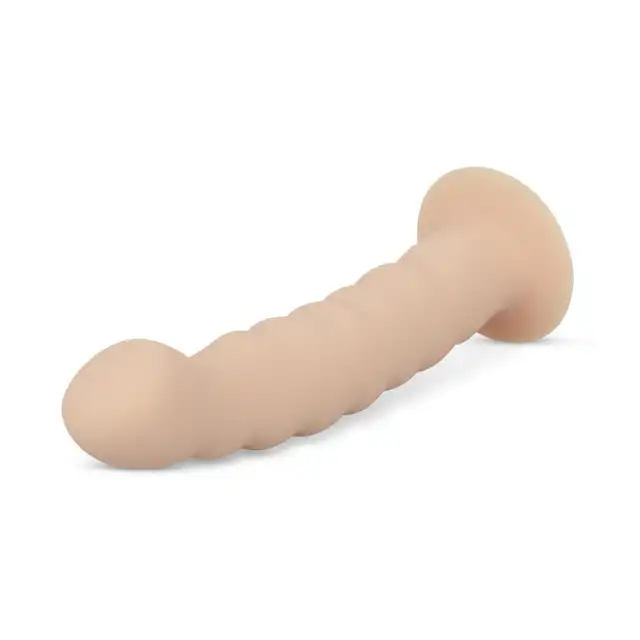 EasyToys - Thurster Strap Skin. Elastyczny strapon z prążkowanym dildo, regulowane paski dla idealnego dopasowania