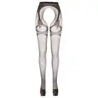 Cottelli LEGWEAR - Crotchless Tights L/XL. Jedwabiście miękkie bezmajtkowe rajstopy z ozdobnym szwem.