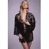 Christine - Graceful S/M. Luksusowe kimono z delikatnej koronki o kwiatowym wzorze, delikatny i zwiewny materiał podkreślający kobiecość