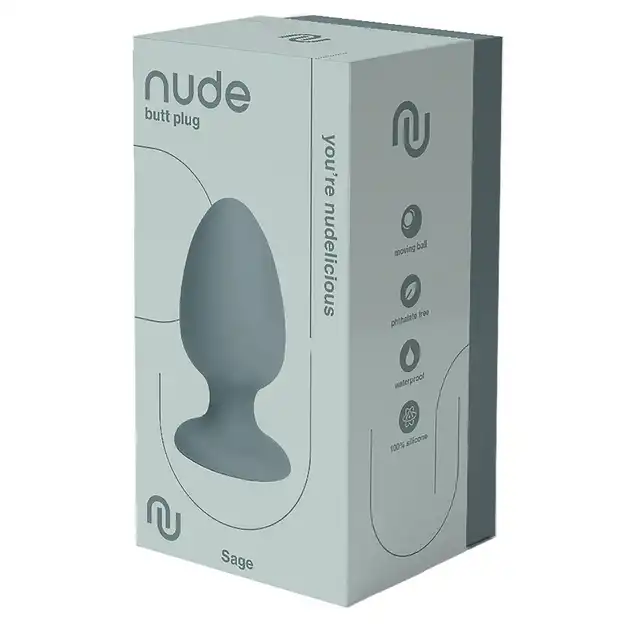 Nude - Sage. Jedwabiście gładki korek analny z ruchomą kulką wewnątrz dla dodatkowej i intensywniejszej stymulacji