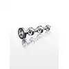 ToyJoy - Diamond Star Beads M. Metalowy korek analny z trzema stymulacyjnymi koralikami i podstawą ozdobioną srebrnym klejnotem