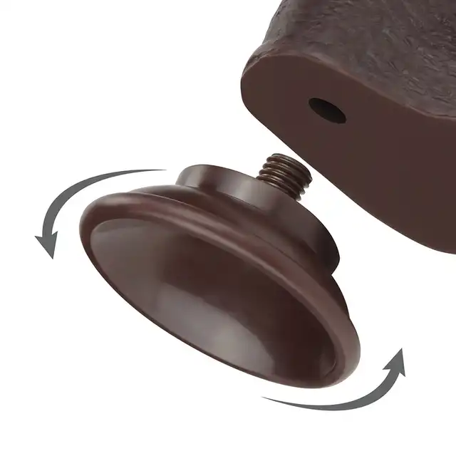 LoveToy - Sliding Skin Dual Layer Dong 9inch Brown. Realistyczne dildo z dwuwarstwowego TPE, wyposażone w technologię przesuwanej skóry i mocną przyssawkę