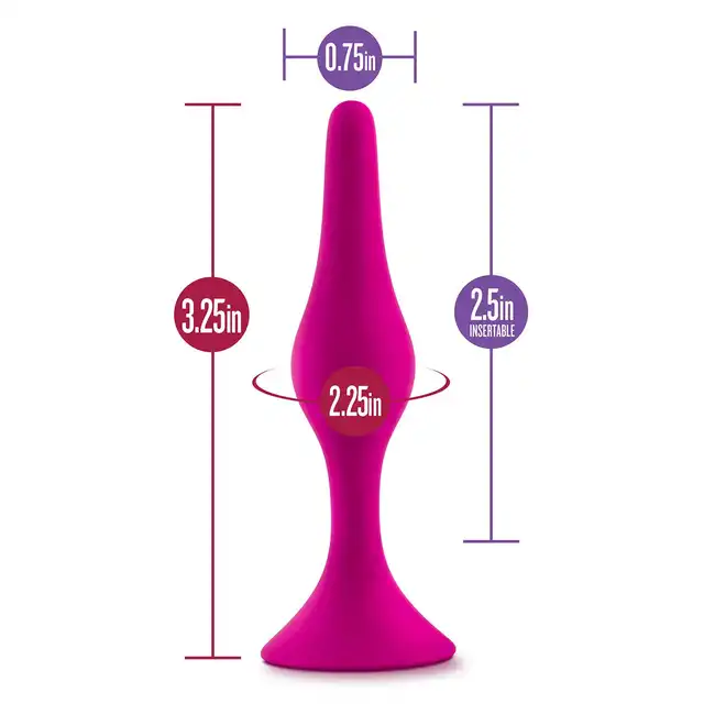 Luxe - Begginer Plug Small Pink. Niewielki plug analny z przyssawką, idealna zabawka do delikatnej i bezpiecznej zabawy 