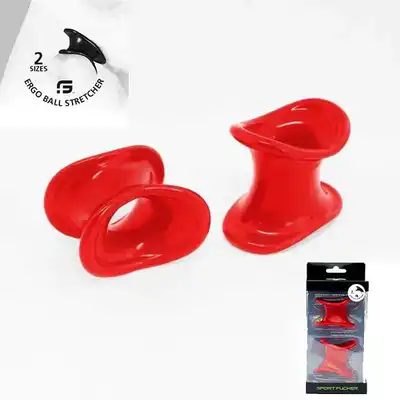 TPR Ergo Ball Stretcher - Zestaw 2-Pak z miękkiego i elastycznego czerwonego materiału, długotrwałe noszenie, dostępne w dwóch rozmiarach