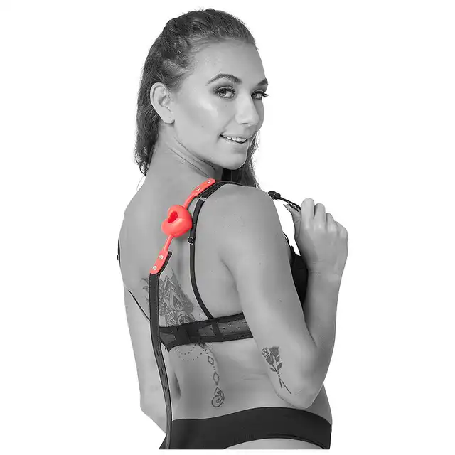 Sportsheets - SM Amour Ball Gag Red. Oddychający knebel kulkowy w kształcie serca dla miłośników BDSM