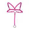 Cut4Men - Pink C-Ring Harness OS. Różowa stylowa i funkcjonalna uprząż dla mężczyzn, zmysłowy dodatek do męskiej garderoby