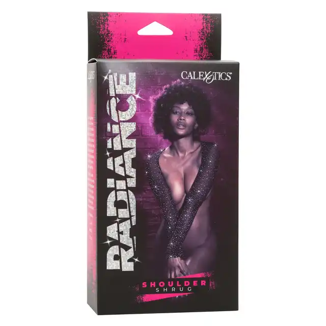 CalExotics - Radiance Full Hood Cover. Siateczkowa maska na głowę, ekscytuje połyskującymi akcentami, oddychającą siateczką i gorsetowe sznurowanie