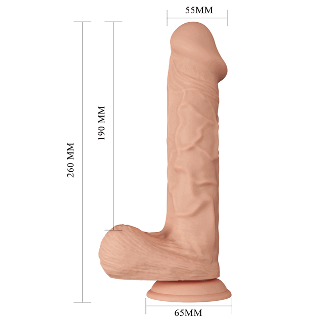 Baile - Beautiful Bergrisi Dildo. Realistyczny penis z przyssawką, gigantyczny rozmiar i materiał imitujący skórę
