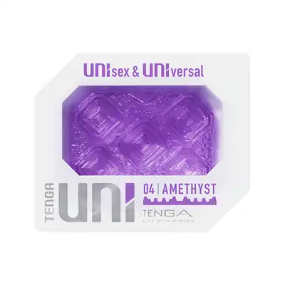 Tenga - Uni Amesthyst Sleeve. Stymulująca nakładka z wypustkami do łechtaczki i penisa, produkt unisex
